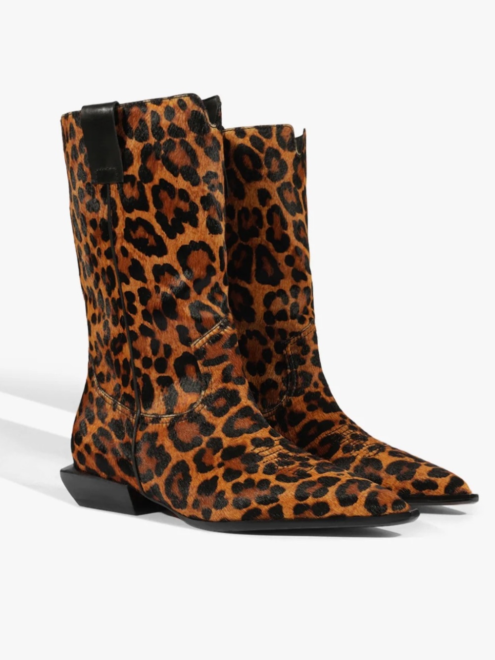 SCHUTZ Leopard Print Western Boots Size 7